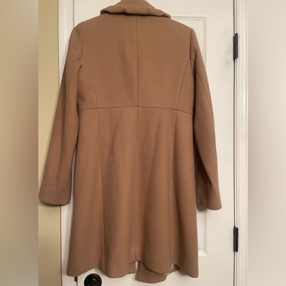 Authentic J.Crew coat Uptown Ruffle collar 10 tan $398 - Picture 7 of 7